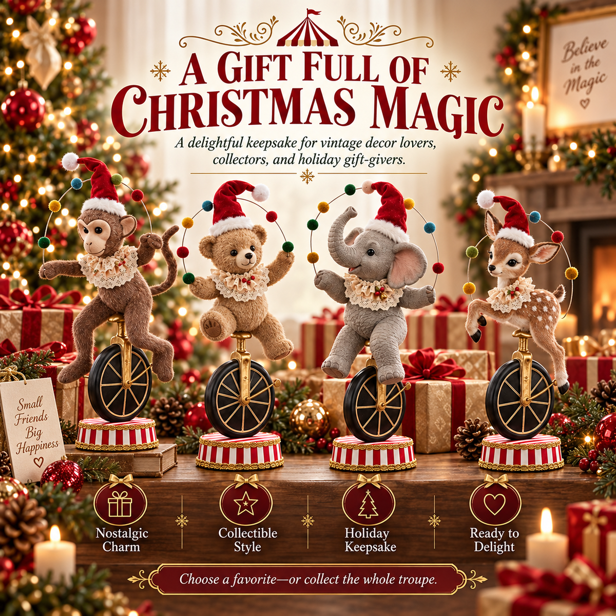 Christmas Circus Friends presented as a festive gift collection